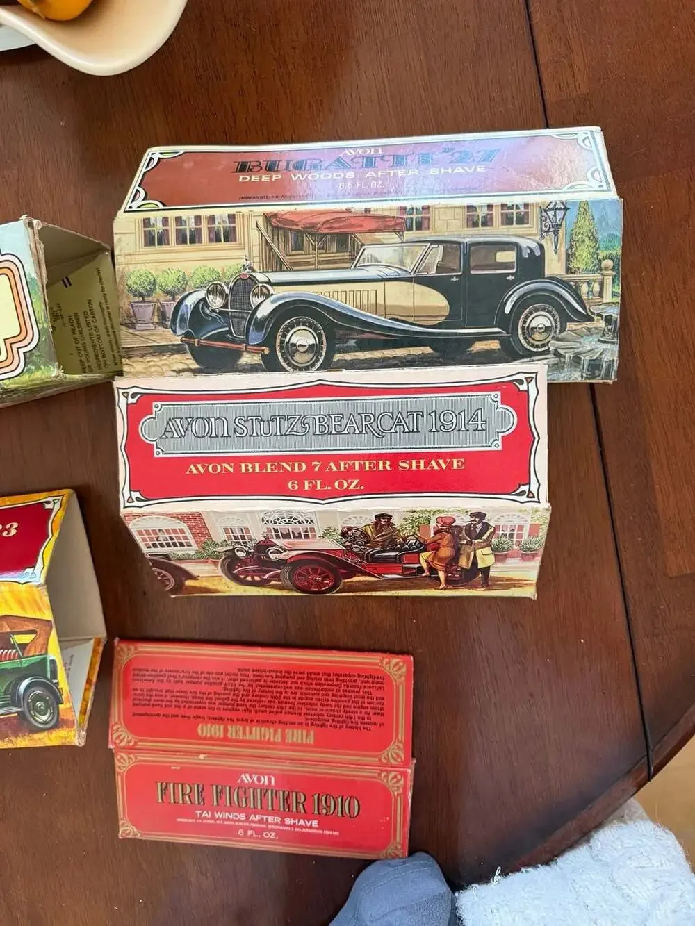 Collection of 7 Vintage Avon Antique Car Fragrance Boxes